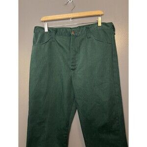 Vintage Sears Jeans Mens 38x30 Green Bootcut Denim Jeans Joint Perma Prest 70s